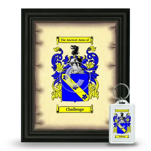 Challenge Framed Coat of Arms and Keychain - Black