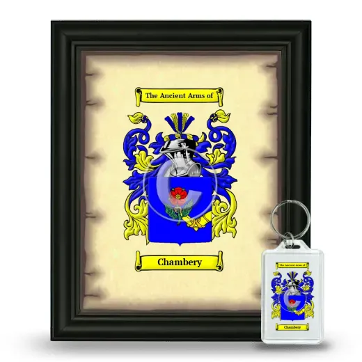 Chambery Framed Coat of Arms and Keychain - Black