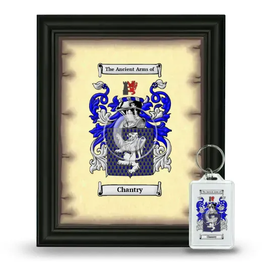 Chantry Framed Coat of Arms and Keychain - Black