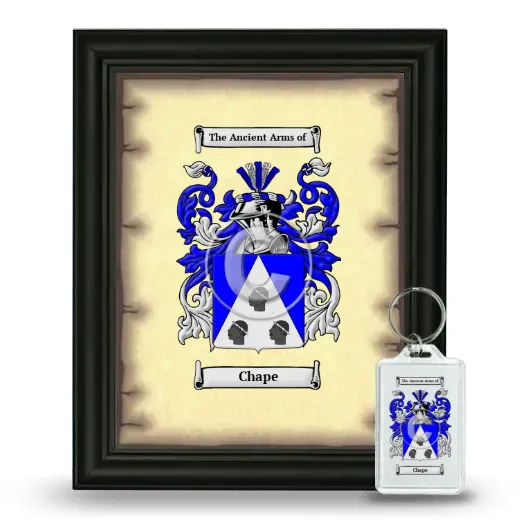 Chape Framed Coat of Arms and Keychain - Black