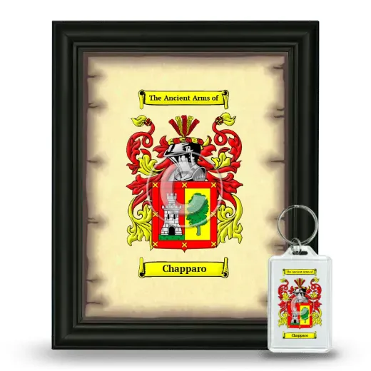 Chapparo Framed Coat of Arms and Keychain - Black