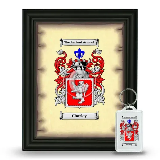 Charley Framed Coat of Arms and Keychain - Black