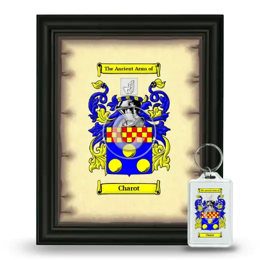 Charot Framed Coat of Arms and Keychain - Black