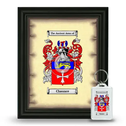 Chaunce Framed Coat of Arms and Keychain - Black