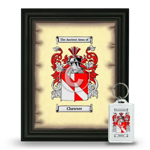 Chawser Framed Coat of Arms and Keychain - Black