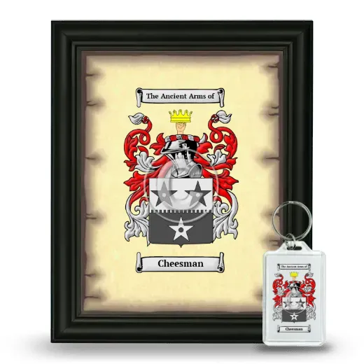 Cheesman Framed Coat of Arms and Keychain - Black