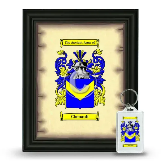Chenault Framed Coat of Arms and Keychain - Black