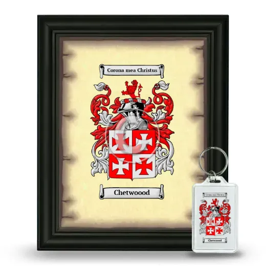 Chetwoood Framed Coat of Arms and Keychain - Black
