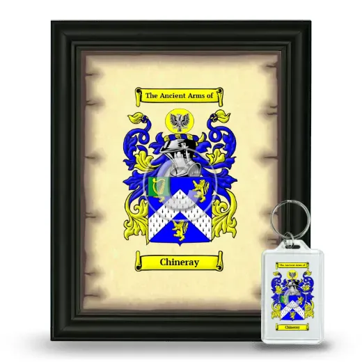 Chineray Framed Coat of Arms and Keychain - Black