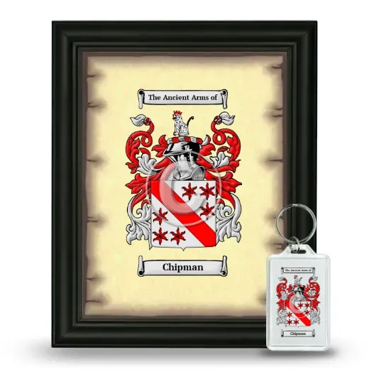 Chipman Framed Coat of Arms and Keychain - Black