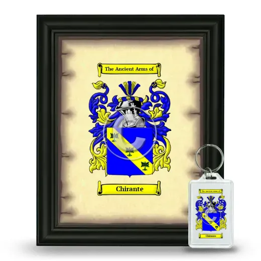 Chirante Framed Coat of Arms and Keychain - Black