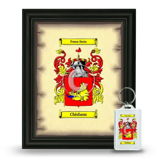 Chisham Framed Coat of Arms and Keychain - Black