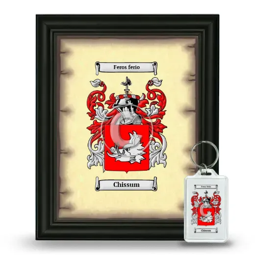 Chissum Framed Coat of Arms and Keychain - Black