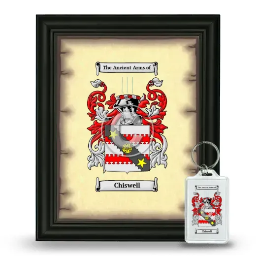 Chiswell Framed Coat of Arms and Keychain - Black