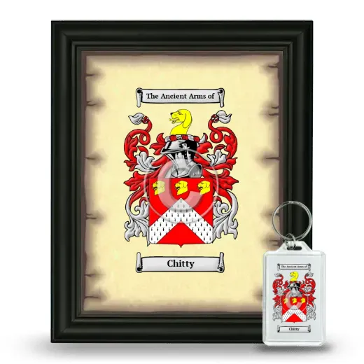 Chitty Framed Coat of Arms and Keychain - Black