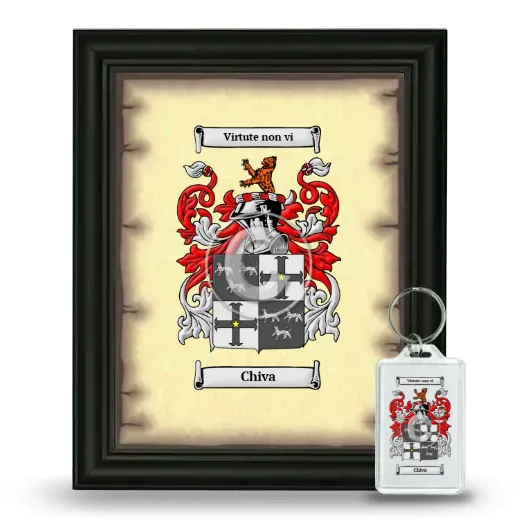 Chiva Framed Coat of Arms and Keychain - Black