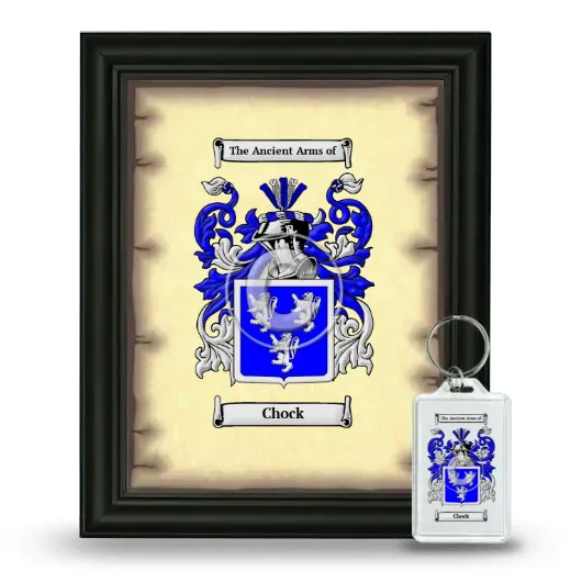 Chock Framed Coat of Arms and Keychain - Black