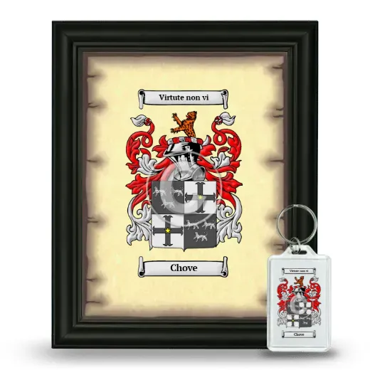 Chove Framed Coat of Arms and Keychain - Black