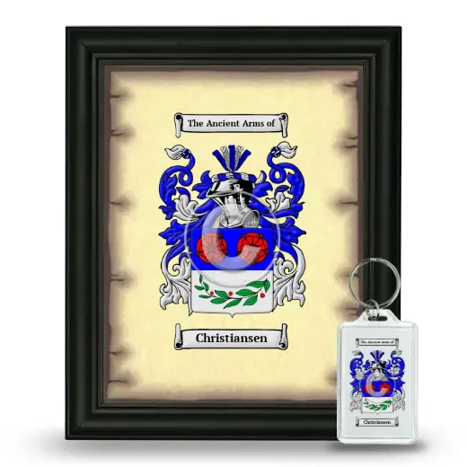 Christiansen Framed Coat of Arms and Keychain - Black