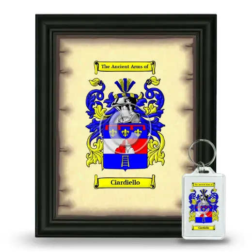 Ciardiello Framed Coat of Arms and Keychain - Black