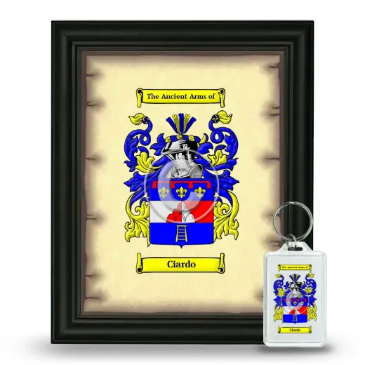 Ciardo Framed Coat of Arms and Keychain - Black