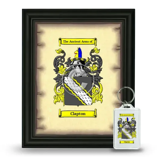 Clapton Framed Coat of Arms and Keychain - Black