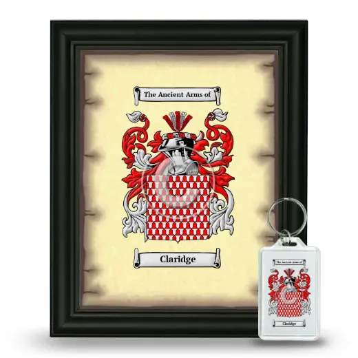 Claridge Framed Coat of Arms and Keychain - Black