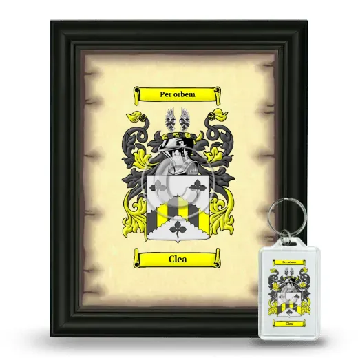 Clea Framed Coat of Arms and Keychain - Black