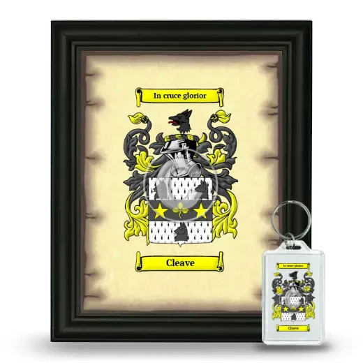 Cleave Framed Coat of Arms and Keychain - Black