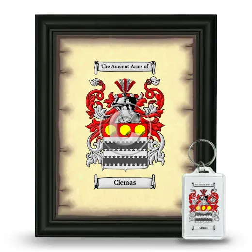 Clemas Framed Coat of Arms and Keychain - Black
