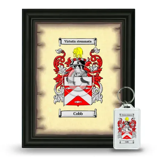 Cobb Framed Coat of Arms and Keychain - Black
