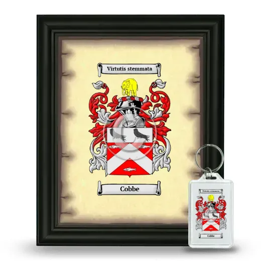 Cobbe Framed Coat of Arms and Keychain - Black