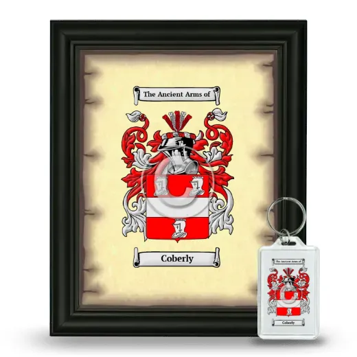 Coberly Framed Coat of Arms and Keychain - Black