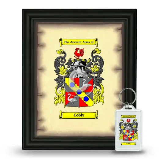Cobly Framed Coat of Arms and Keychain - Black