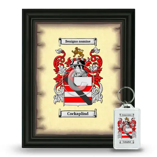 Cockaplind Framed Coat of Arms and Keychain - Black