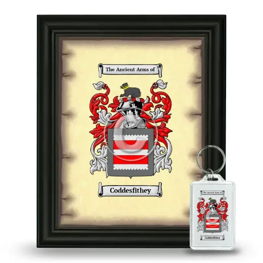 Coddesfithey Framed Coat of Arms and Keychain - Black