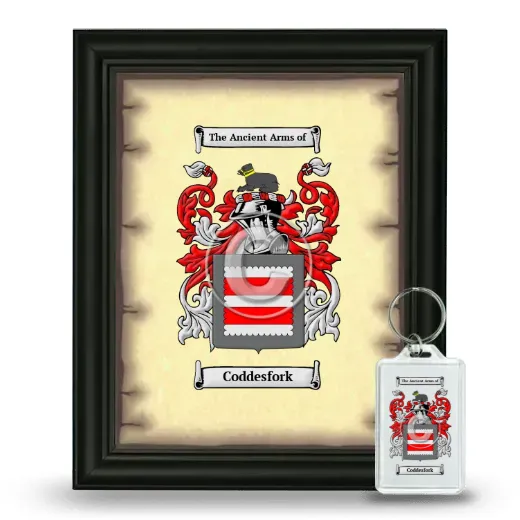 Coddesfork Framed Coat of Arms and Keychain - Black