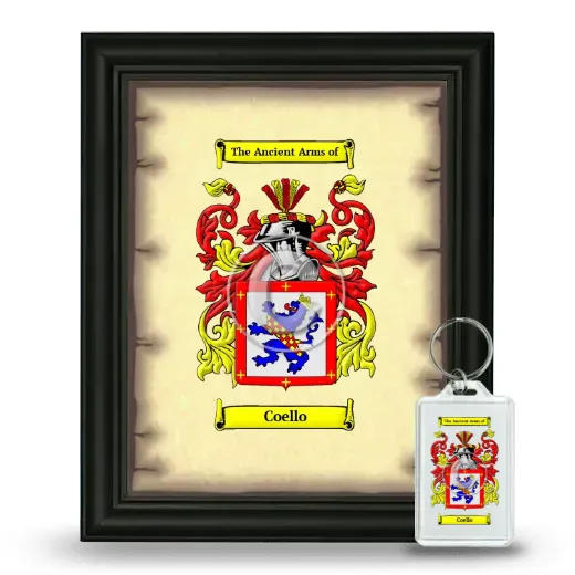 Coello Framed Coat of Arms and Keychain - Black