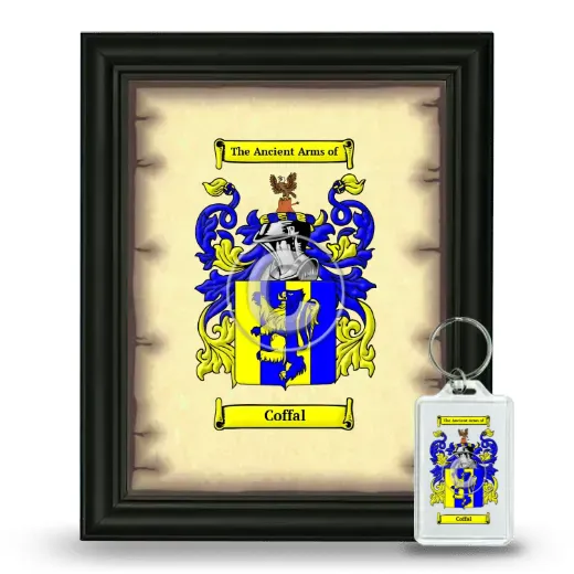 Coffal Framed Coat of Arms and Keychain - Black