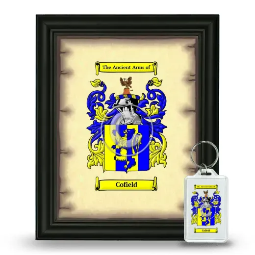 Cofield Framed Coat of Arms and Keychain - Black
