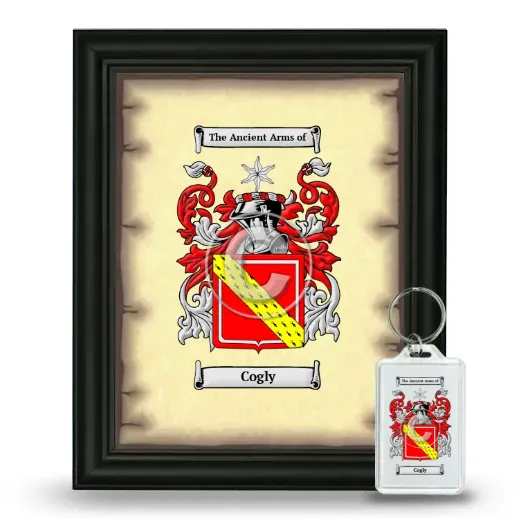 Cogly Framed Coat of Arms and Keychain - Black