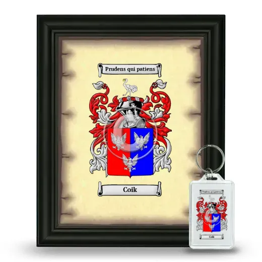 Coik Framed Coat of Arms and Keychain - Black