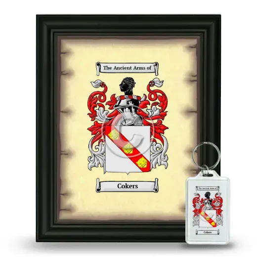 Cokers Framed Coat of Arms and Keychain - Black
