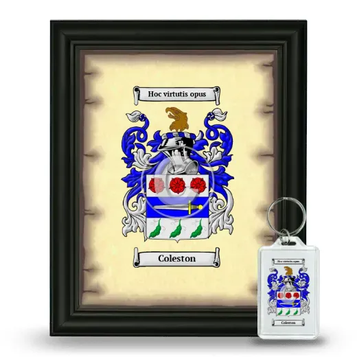 Coleston Framed Coat of Arms and Keychain - Black