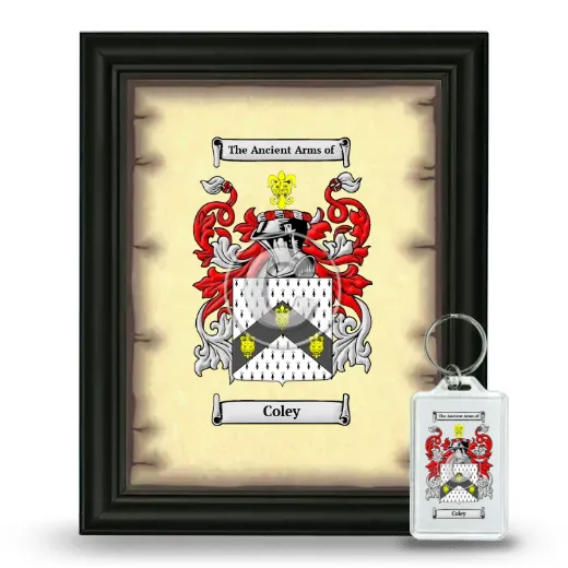 Coley Framed Coat of Arms and Keychain - Black