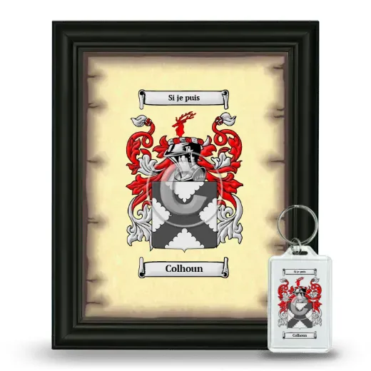 Colhoun Framed Coat of Arms and Keychain - Black