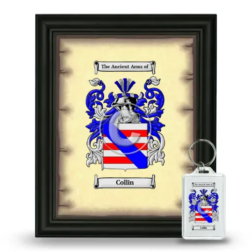 Collin Framed Coat of Arms and Keychain - Black