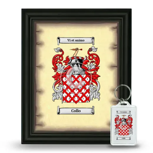 Collo Framed Coat of Arms and Keychain - Black