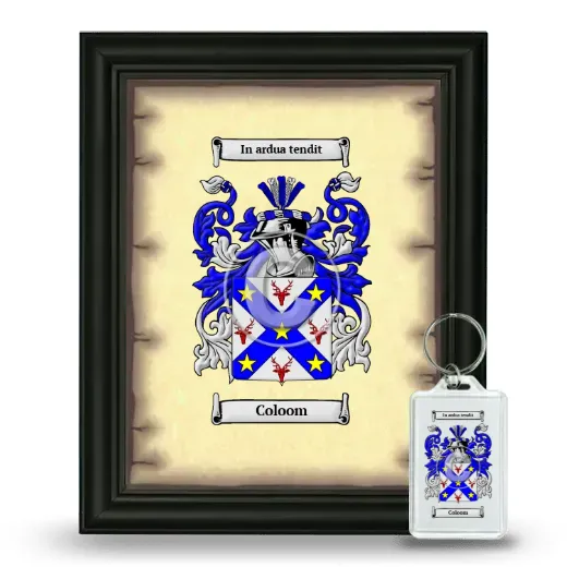 Coloom Framed Coat of Arms and Keychain - Black