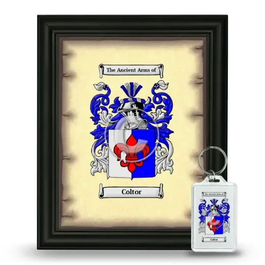 Coltor Framed Coat of Arms and Keychain - Black